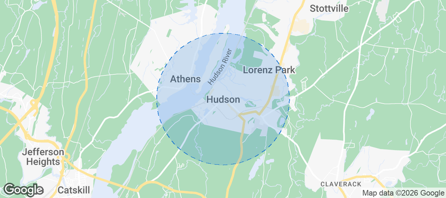 Hudson Airbnb map